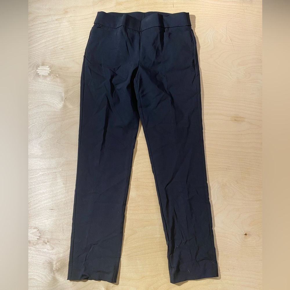 Briggs New York Black Slim Elastic-Waist Dress Pants 10 (QW)
